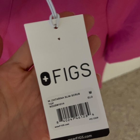 Medium Catarina Slim Scrub Top Pink (Electric Orchid) - Picture 2 of 2